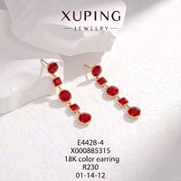 Boucles d'oreilles pendantes Xuping en alliage plaqué or 18 carats avec cristaux synthétiques CZ, bijoux de mode pour femmes