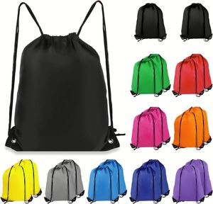 Free Design Printed Logo Promotional Lightweight Sport Gym Custom <b>Drawstring</b> <b>Backpack</b> Waterproof Nylon Polyester Draw String Bag - Product Image 1