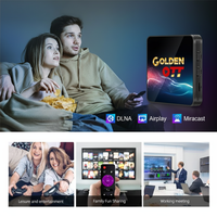 Boîtier TV Android Ott Golden TV98 Series Allwinner H313 4 Go de RAM 32 Go de ROM Double Wi-Fi LAN 100M 1080P Prise en charge Android 14 Lecteur IPTV