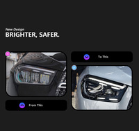 Phare de voiture DLW pour Mercedes-Benz GLE W167 2020-2024, mise à niveau LED de feux de croisement à feux de route, feux de jour, clignotants, lentille de projecteur