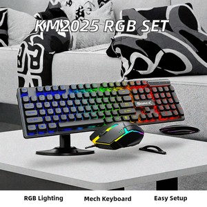 <span class=keywords><strong>Km2025</strong></span> Tùy Chỉnh RGB Máy Tính Bàn Phím Chuột Thiết Lập Tùy Chỉnh Giao Diện USB Hoạt Động Quang Học Cho Máy Tính Để Bàn Ứng Dụng Sản Phẩm Mới - Product Image 2