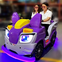 Nouvelles petites attractions de divertissement, voitures tamponneuses électriques à corps en fibre de verre, style dessin animé Rev&Roll, pour enfants, pour intérieur