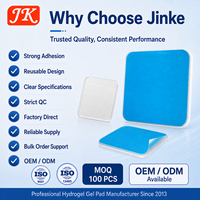 Électrodes de gel hydrogel EMS Jinke 70x70mm réutilisables pour entraîneur abdominal, auto-adhésives, pour masseur corporel TENS abdominal, vente en gros