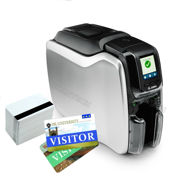 Zebra ZC300 NfC PVC Cards Printer Business Dual-sided Card Printer Machine Rfid Id Card Printer Machine