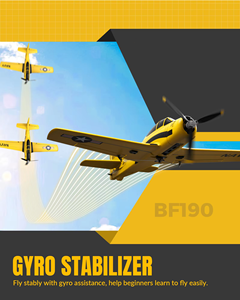 Avion RC T28 Trojan 4 canaux pour débutants avec stabilisateur gyroscopique 761-9 - Product Image 3
