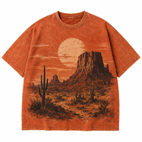 T-shirt Homme Personnalisé OEM ODM, Coton Délavé Vintage, Coupe Ample, Impression, Vente en Gros, Usine de Vêtements