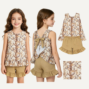 En Stock, Nueva Llegada, Conjuntos de Ropa de Verano para Bebés y Niñas Pequeñas, Estilo Camuflaje, sin Espalda, Conjuntos de Ropa Bonitos para Bebés y Niños, Venta al Por Mayor - Product Image 1