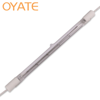 Lampe chauffante infrarouge halogène à ondes courtes, tube chauffant IR en quartz pour le chauffage de feuilles de thermoformage plastique, OEM ODM