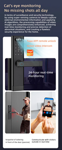 Poignée de porte intelligente sans clé avec lecteur d'empreintes digitales, serrure électronique à clavier, serrure à mot de passe, serrure intelligente avec caméra - Product Image 2