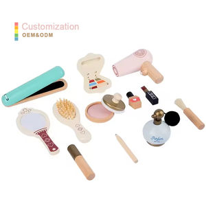 Fille en bois jouer semblant jouer enfants <span class=keywords><strong>jeu</strong></span> d'<span class=keywords><strong>habillage</strong></span> en bois Kit de <span class=keywords><strong>maquillage</strong></span> rôle sac de rangement jolies filles <span class=keywords><strong>maquillage</strong></span> jouets - Product Image 1