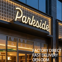 Lettres encastrées frontales en acier inoxydable, lumineuses et illuminées pour logo de restaurant (vente en gros)