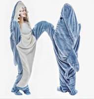 Couverture Requin, Pyjama Une Pièce Ample, Sac de Couchage Doux, 100% Polyester Léger, Personnalisable