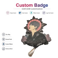 Badge métallique personnalisé avec logo, épinglette en émail dur, alliage de zinc, placage or et argent, broche personnalisée, fabrication OEM ODM, vente en gros