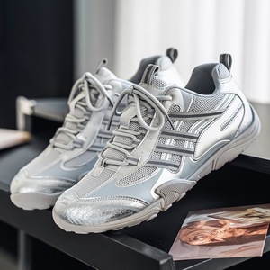 Zapatos de Verano 2026 para Mujer, Color Plateado, con Cordones, para Exteriores, con Suelas Ligeras, Suaves y Gruesas, para Uso Casual - Product Image 1