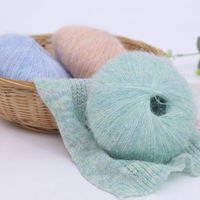 Fil Fantaisie en Mélange Mohair, Laine et Acrylique, 36 Couleurs, Doux et Léger, pour Crochet, Tricot, Pulls, Écharpes, Robes, Châles - Vente en Gros