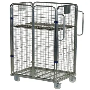 High Quality Factory Direct Sale Plat Form Jumbo roll cages Folding Hand Trolley