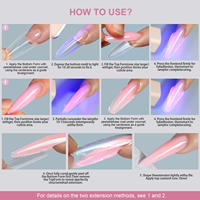 Formes à ongles professionnelles de salon, double extension, style français, écologiques, pour étiquettes privées