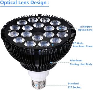 <span class=keywords><strong>Led</strong></span> Aquarium đèn bóng đèn 18 Wát nước mặn Fish Tank ánh sáng quang phổ đầy đủ cây thủy sinh phát triển đèn <span class=keywords><strong>refugium</strong></span> ánh sáng với UV Màu Xanh Trắng - Product Image 3