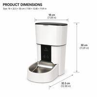 Bols automatiques intelligents pour animaux de compagnie, design moderne et durable, capacité de 4 L, commande à distance par application WiFi, alimentation par batterie pour chats et chiens