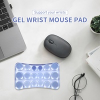 Repose-poignet en gel de silicone transparent personnalisé, résistant à l'eau, avec texture nuageuse, couleur dégradée, pour le gaming