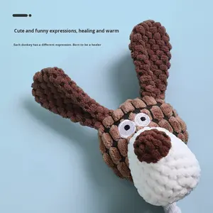 Köpekler için çevre dostu kürk eşek peluş oyuncak hayvan Bite dayanıklı interaktif ses kabartma aksesuar köpek oyuncak tedarikçisi - Product Image 3
