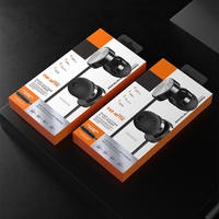 Caja de Papel de Lujo con Ventana y Gancho para Empaque de Accesorios Digitales, Cargadores de Celulares y Fundas, con Diseño de Logotipo Personalizado