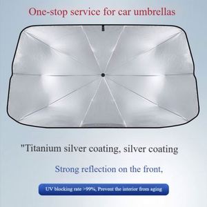 Custom Logo Car Sunshades <b>Foldable</b> UV Blocking 190T Car <b>Umbrella</b> Car Front Windshield Protector Sunshade <b>Umbrella</b> - Product Image 3