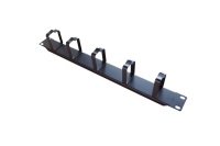 Gestionnaire de câbles horizontal 1U à 5 anneaux en D pour montage en rack, organisateur de câbles réseau 19 pouces pour centre de données et rack de serveur