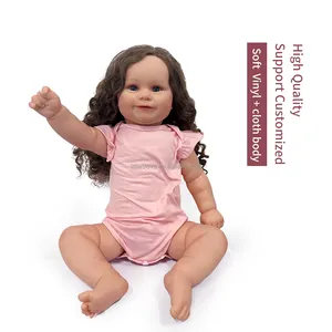 Factory Realistic Cheap 60Cm Cloth Body Reborn Silicone Baby Girl Princess Maddie Reborn Dolls Silicone