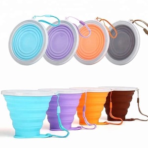 <span class=keywords><strong>200ml</strong></span> pliable Sports de plein air Silicone tasse d'eau multifonctionnel rétractable rince-bouche tasse pour voyage eau bouillante Applicable - Product Image 3