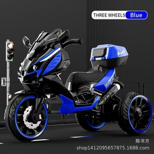Electric Three Wheel Motorcycle For Kids Red 6-8 Years Old Rechargeable Toy Car - Product Image 3