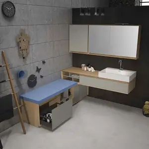Customized Glass Organizer Modern Square Bathroom Vanity Countertop Storage