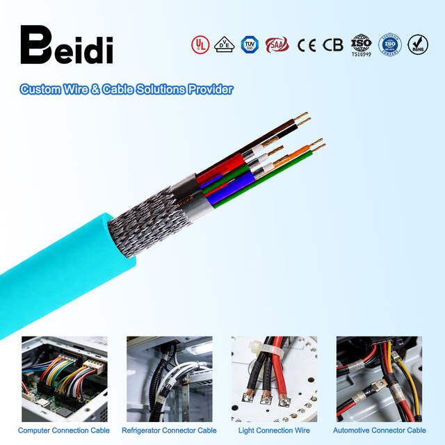 BEIDI UL2919 Multi Conductor Braided Shielded Flexible PVC Insulated Cable for Refrigerator Automation
