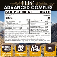 Vitadiscovery OEM Gummies de Résine de Shilajit Ashwagandha CoQ10 D3 Soutien Énergétique Mémoire Cérébrale Anti-Âge Non Destiné aux Femmes Enceintes