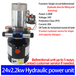 Pompa Idraulica Monodirezionale a Doppio Effetto con Motore a Spazzole 2.2KW 24V DC, Unità Idraulica per Sistemi di Sollevamento, Sanificazione e Attrezzature Idrauliche - Product Image 2