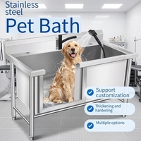 Piscine de bain pour chien en acier inoxydable 304, fabriquée en usine, écologique, pour le toilettage des animaux, utilisation en salle de bain, design durable et étanche