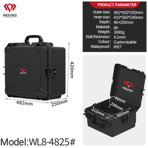 Su geçirmez ISO9001 İzle vaka aksesuar araç uçuş plastik kasa fotoğraf ekipmanları köpük ile koruyucu taşıma çantası - Product Image 2