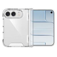 Étui pliable anti-jaunissement en cristal pour iPhone avec protection intégrée de la charnière et absorption des chocs