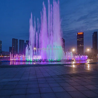 Fontaine musicale extérieure DEWY en acier inoxydable avec synchronisation musicale, mur d'eau pour piscine, idéale pour cour résidentielle, haute qualité, garantie 1 an