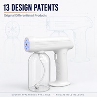 Vente flash K3-L 2M Pulvérisateur d'alcool désinfectant sans fil rechargeable par batterie USB, voiture, extérieur, lumière bleue, nano atomiseur, pistolet pulvérisateur