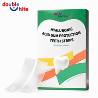 Bandes de protection dentaire à l'acide hyaluronique double action blanchissantes, hydratation longue durée, soin quotidien, 14 sachets, 28 bandes, prix usine
