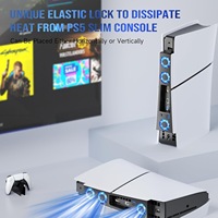 Ventilateur de refroidissement silencieux amélioré avec lumière LED et hubs USB 3.0, refroidisseur de console de jeu pour PlayStation 5 Slim Edition Disque/Numérique