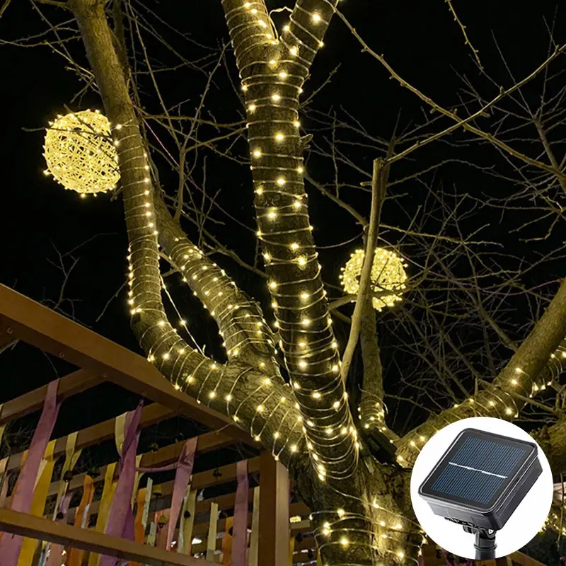10m 220v 110v warm white led string light fairy lights for christmas outdoor led solar string light
