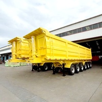 HYT Heavy Duty 6 Essieux En Acier Semi Remorque 100-200 Tonne Pierre Transport Utilitaire Inclinaison Équipement Dump Cargo à Vendre