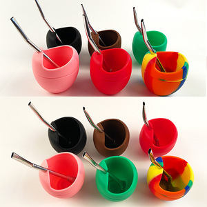 2026 Emerit Tazas de <span class=keywords><strong>Mate</strong></span> de Silicona de 180ml sin BPA con Diseño Moderno de Agarre y Bombilla para Beber <span class=keywords><strong>Yerba</strong></span> <span class=keywords><strong>Mate</strong></span> - Product Image 1