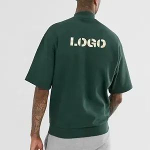 T-shirt Premium Verde a Collo Alto, Pesante, Oversize e Ampio, con Collo a <span class=keywords><strong>O</strong></span>, per Uomo - Product Image 3