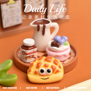 Cabujón plano de resina con diseño de hamburguesa y donut de dibujos animados para la creación de joyas DIY, horquillas y decoración de fundas de teléfono - Product Image 2