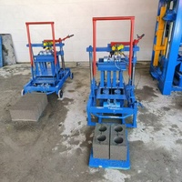 Máquina Móvil para Fabricar Ladrillos de Huevos 2-45, Éxito de Ventas en Guinea, Compre y Reciba una Pequeña Máquina para Hacer Bloques con Montacargas