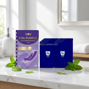 Tiras Blanqueadoras de Dientes Instantáneas Personalizadas Sin Peróxido, Marca Privada, Color Morado V34 + Pap - Product Image 2
