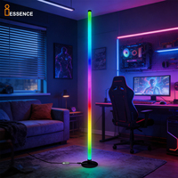 Lampe de sol RGB, lampe de sol d'angle LED, lampe sur pied, application intelligente, télécommande, changement de couleur, ambiance, décoration de salon, chambre à coucher